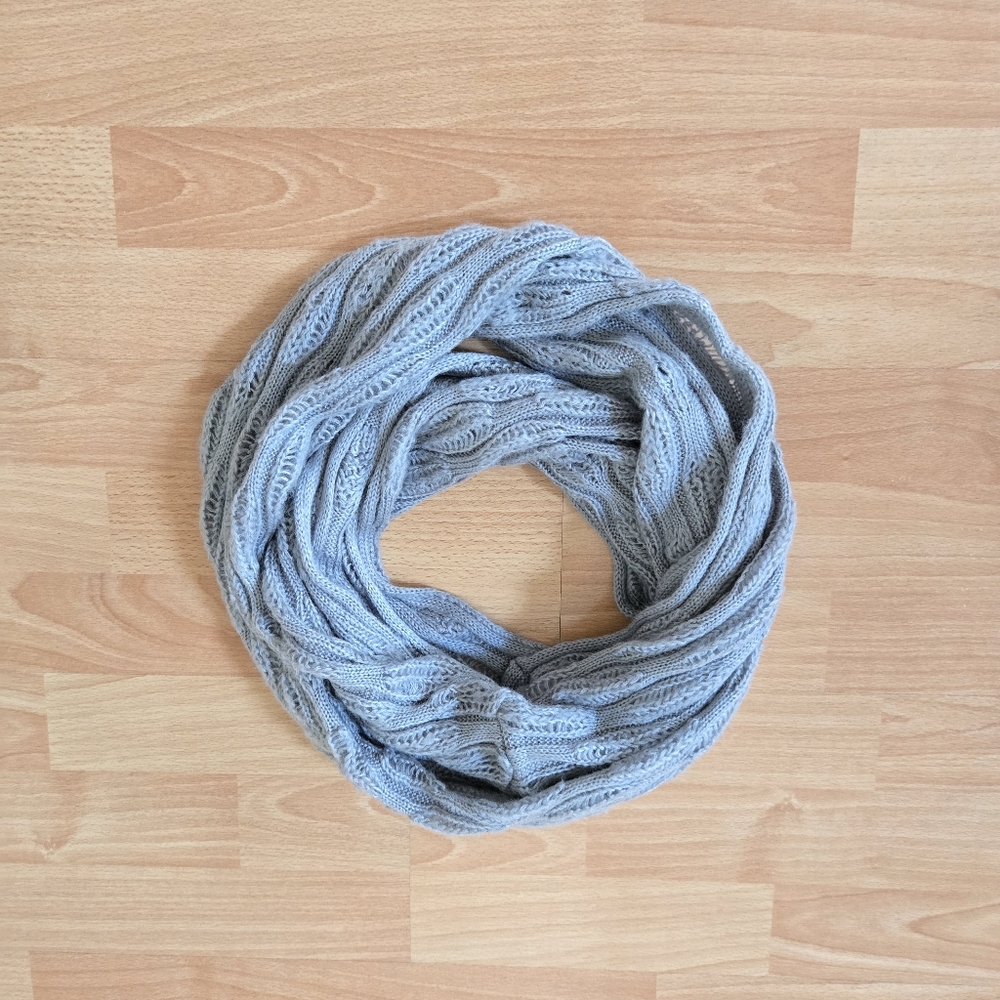 UK2LA grey gray circle infinity scarf